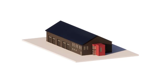 illustration av den nya räddningstationen