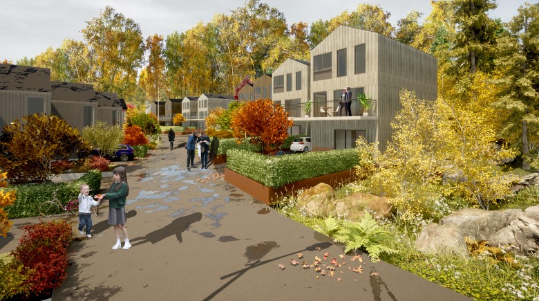 Bild som visar en vy inifrån området.