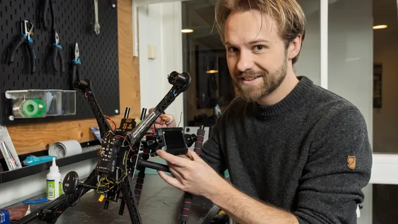 Carl Wikström med drönare