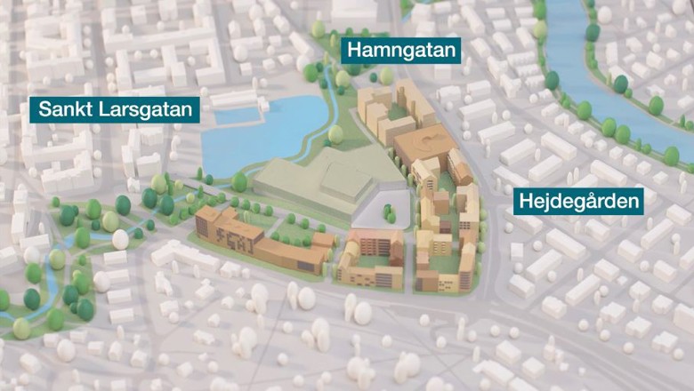 översiktskarta över området Folkungavallen