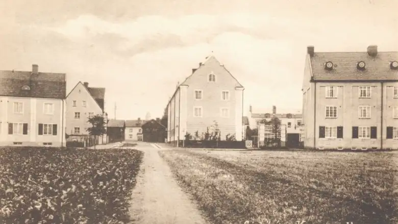 Svartvitt foto Östgötagatan 1920.