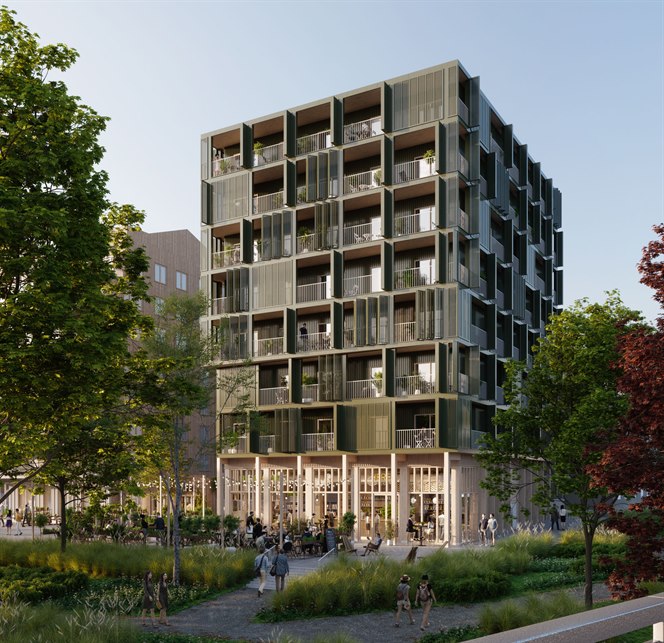 Visionsbild på Krigaren sett från Drottningsbron.