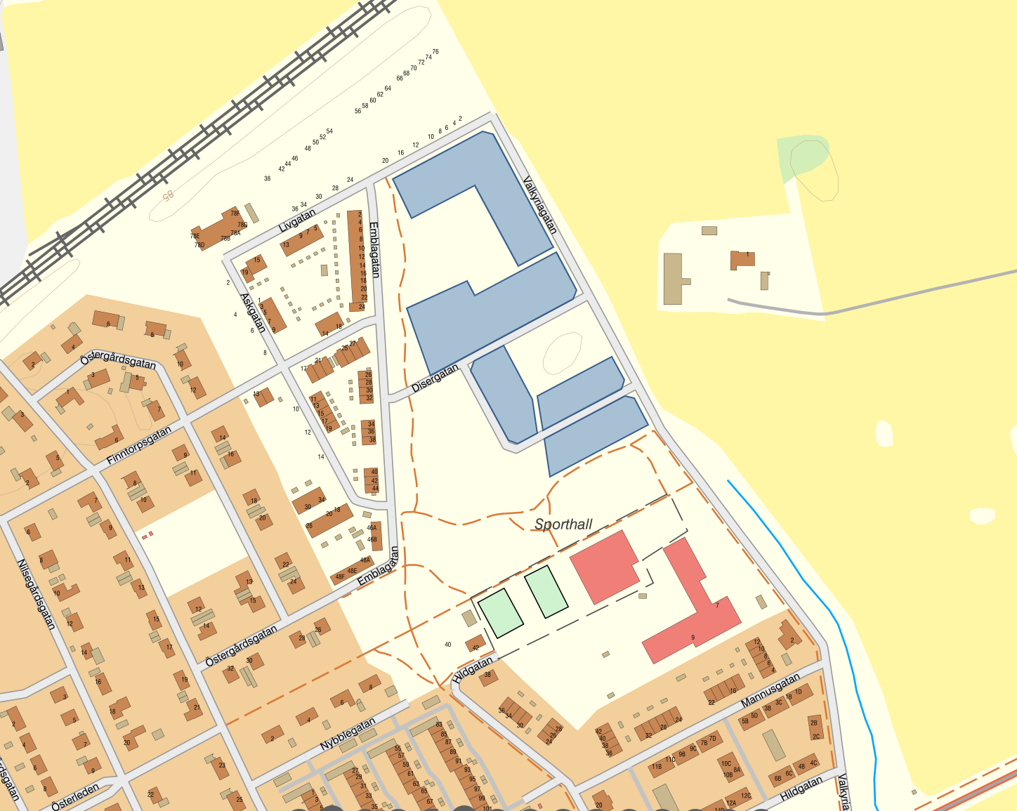 Kartbild som pekar ut vart etapp 3 ligger